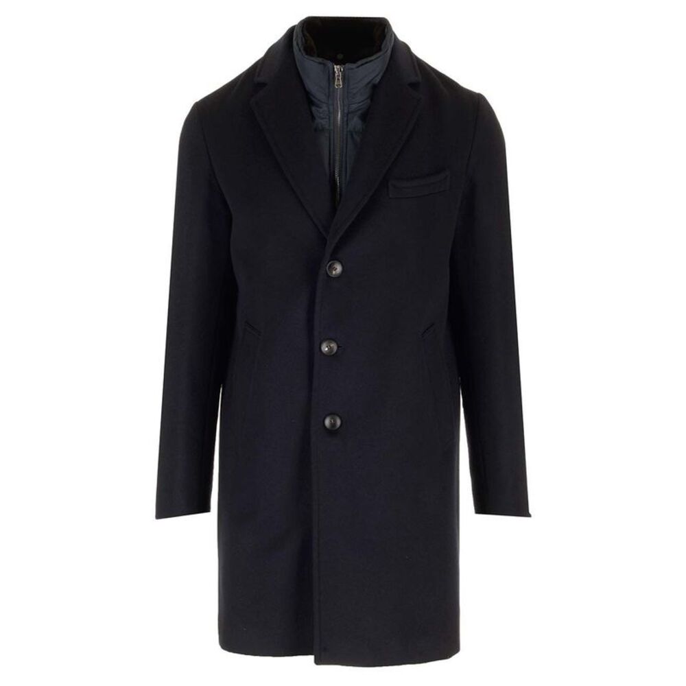 Barba Men Ingle-Breasted Wool And Cashmere Coat